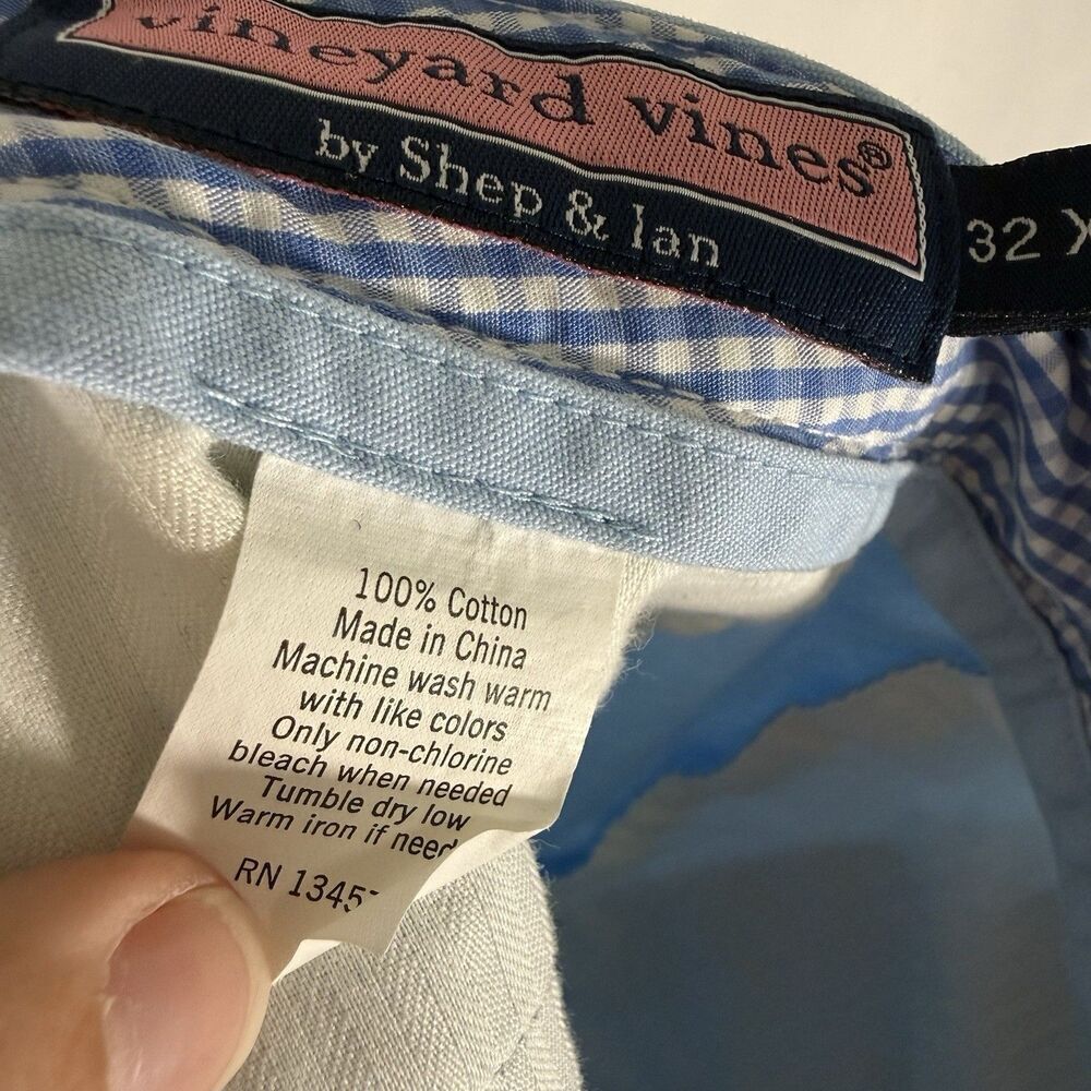 Vineyard Vines Slim Fit Chino Pants Men's 32x32 Blue Flat Front Slash Pockets - Picture 10 of 10